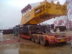 Large crawler crane equipment load
